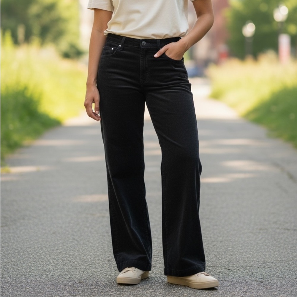Gloria Vanderbilt Women's Black Straight Leg Jeans